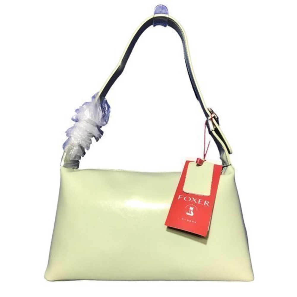 Foxer handbag shoulder Pursebag sage green faux‎ leather chain strap new medium